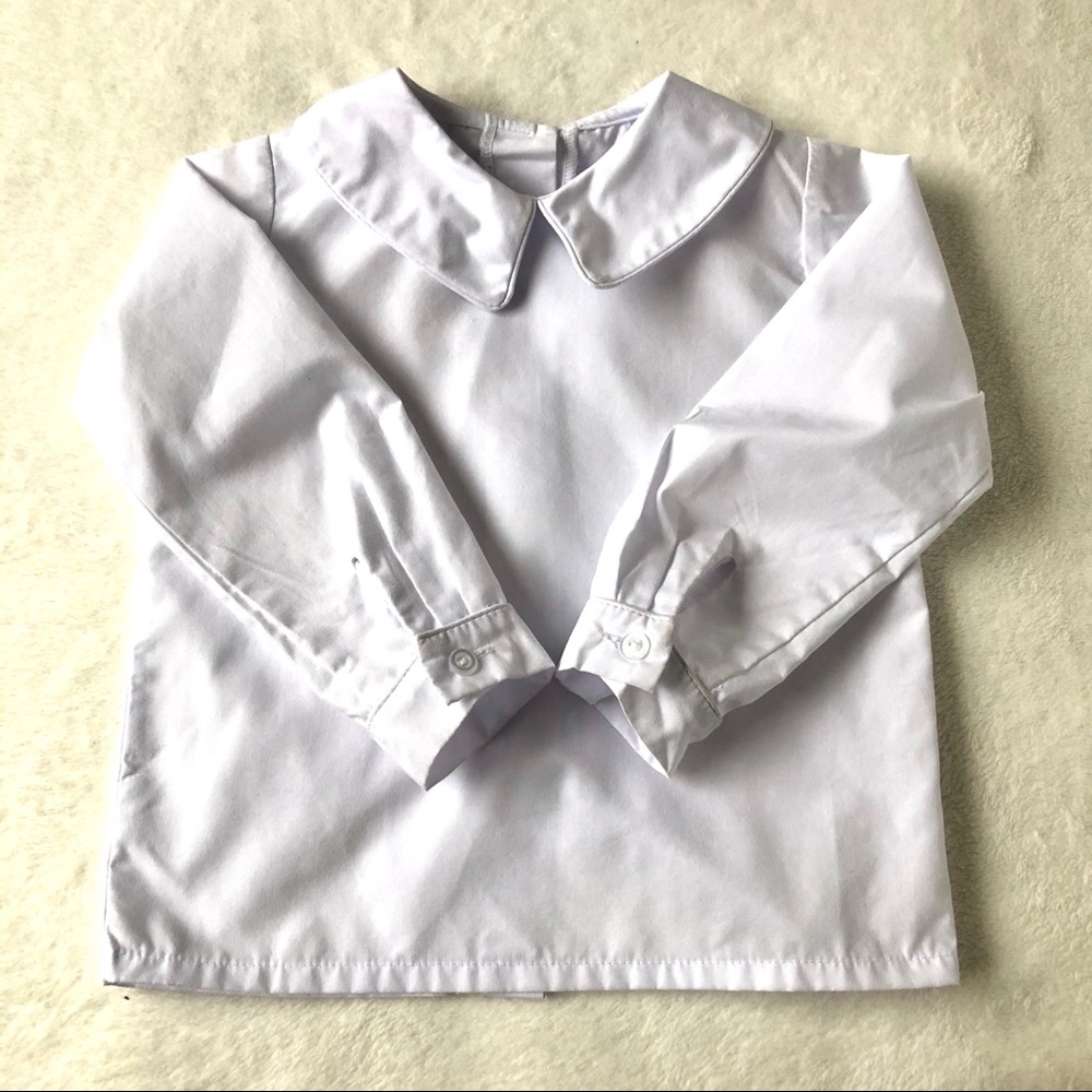 White long sleeved blouse Peter Pan collar 3T